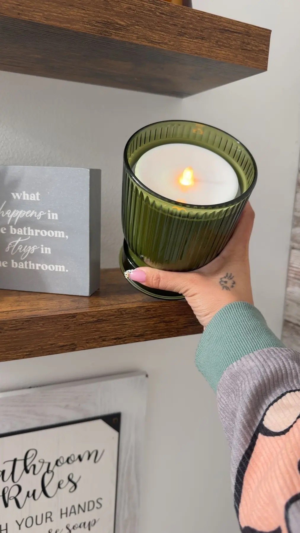 The Kōdō Candle — Ribbed Olive
