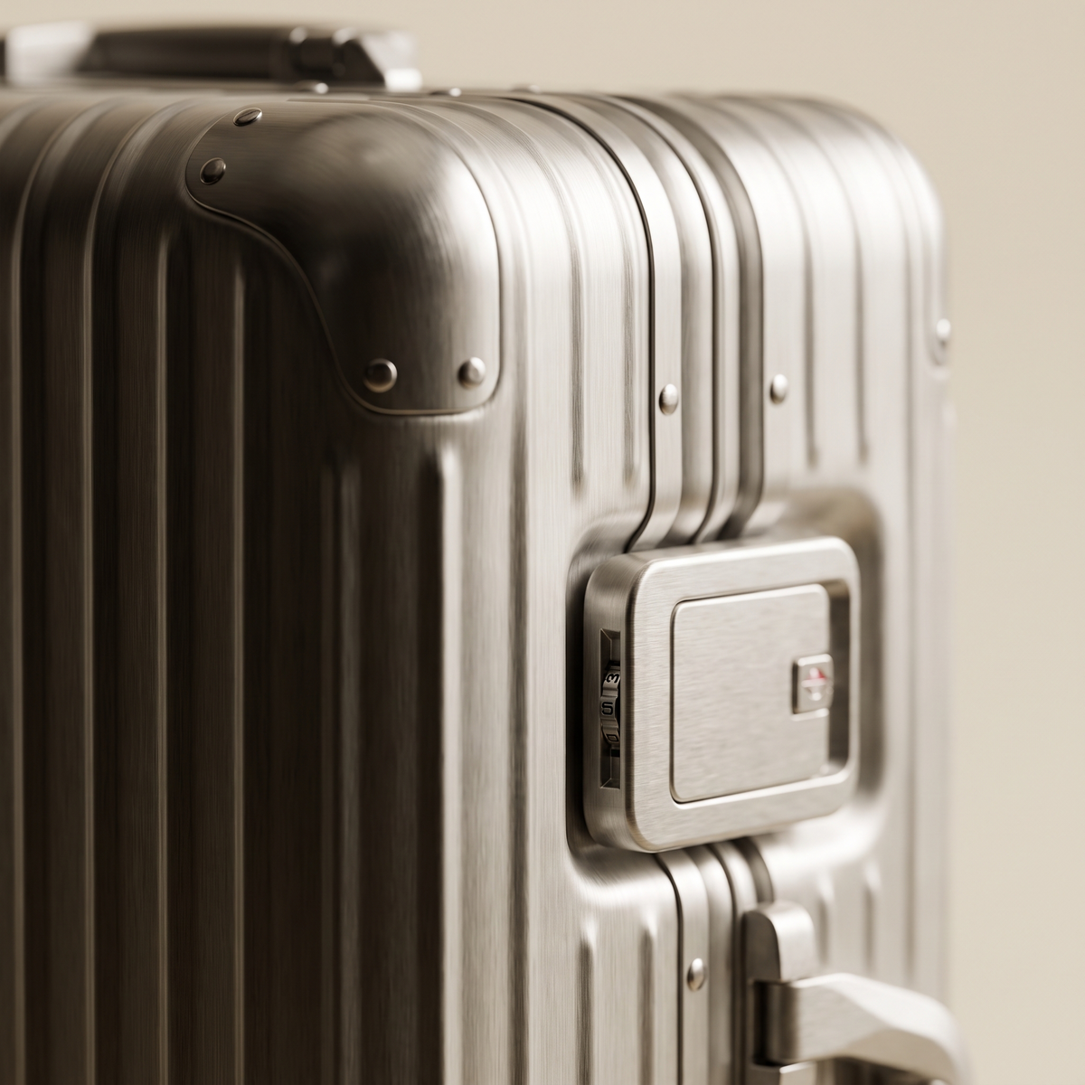 Detail of the corner cap and TSA latch